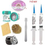 MHM Best Krem Lehim 183°C 50GR Havya Uc Temizleyici Flux Lehim Toplama CP-2015 Lehim Emme Teli Spatula Seti2 TK05