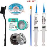 MHM Best Krem Lehim 183°C 50GR Havya Uc Temizleyici Flux Lehim Toplama CP-2515 Lehim Emme Teli 2fırça SETI04