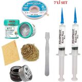 MHM Best Krem Lehim 183°C 50GR Havya Uc Temizleyici Flux Lehim Toplama CP-2515 Lehim Emme Teli Spatula Seti2 TK04