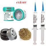 MHM Best Krem Lehim 183°C 50GR Havya Uc Temizleyici Krem ve Teli Flux Lehim Toplama SETI08