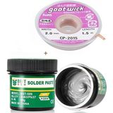 MHM BST-509-JP Krem Lehim Sıvı Lehim Solder Paste 50GR Lehim Emme Temizleme Teli 2,0mm