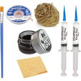 MHM Havya Ucu Rsl Temizleme Kremi Sünger ve TELI,ASM559 Flux Lehim Toplama ve Sökme Teli 3,0mm 1,5metre Seti MAVI05