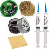 MHM Havya Ucu Rsl Temizleme Kremi,süngeri,teli,2uul 2,0mm Lehim Emme Fitili Krem Flux Yüzey Lehim Temizleme SETI03