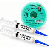 MHM Krem Flux 5cc 2’li Şırınga ve Kimei KM-2015 2,0mm Lehim Sökme Teli Seti ST24