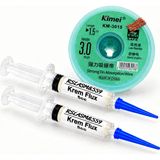 MHM Krem Flux 5cc 2’li Şırınga ve Kimei KM-3015 3,0mm Lehim Sökme Teli Seti ST40
