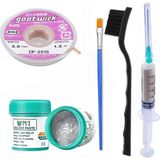 MHM Krem Lehim Solder Paste 183°C SN63/PB37 50G Flux Lehim Toplama CP2015 Lehim Emme Teli 2 mm 5in1