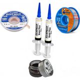 MHM Lehimleme Seti 0,8 mm 40 gr Lehim Teli 2’li Flux CP-3015 Lehim Fitili Havya Ucu Temizleme Kremi Seti ST16