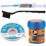 MHM Mchanc Krem Lehim Solder Paste 138°C SN42Bİ58 42G Flux Lehim Toplama CP-2515 Lehim Emme Teli 2,5 mm