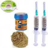 MHM Mechanic Krem Lehim 138°C Sn 42GR Havya Uç Temizleme Flux Lehim Toplama CP-1515 Lehim Emme Teli 1,5 mm SET03