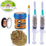MHM Mechanic Krem Lehim 138°C Sn 42GR Havya Uç Temizleme Flux Lehim Toplama CP-1515 Lehim Emme Teli 1,5 mm SET06