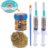 MHM Mechanic Krem Lehim 138°C Sn 42GR Havya Uç Temizleme Flux Lehim Toplama CP-3515 Lehim Emme Teli 3,5 mm SET02