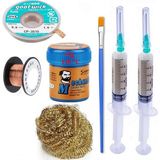 MHM Mechanic Krem Lehim 138°C Sn 42GR Havya Uç Temizleme Flux Lehim Toplama CP-3515 Lehim Emme Teli 3,5 mm SET03