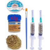 MHM Mechanic Krem Lehim 183°C 42G Flux Lehim Toplama CP-2515 Emme Teli 2,5mm Havya Uç Temizleme SET01