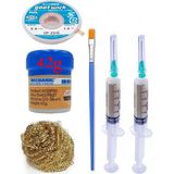 MHM Mechanic Krem Lehim 183°C 42G Flux Lehim Toplama CP-2515 Emme Teli 2,5mm Havya Uç Temizleme SET02