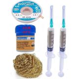 MHM Mechanic Krem Lehim 183°C 42G Flux Lehim Toplama CP-2515 Emme Teli 2,5mm Havya Uç Temizleme SET04