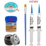 MHM Mechanic Krem Lehim 183°C 42GR Havya Uc Temizleyici Flux Lehim Toplama CP-3515 Lehim Emme Teli Fırça SETI04