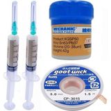 MHM Mechanic Krem Lehim 183°C Noclean SN63 - PB37 42G Lehim Toplama CP-3015 Emme Teli 3mm 4lü Set -