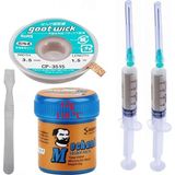 MHM Mechanic Krem Lehim Mechanic Solder Paste 42 gr 138C Lehim Emme Temizleme Teli 3,5 mm ve Metal Spatula SETI02