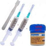 MHM Mechanic/ Krem Sıvı Lehim Mechanic Solder Paste 42 gr XGSP50 183C ve Metal Düz Uçlu Spatula Seti ST07