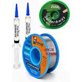 MHM Mechanic TY-V668 Lehim Teli 0,8 mm 40 Gr, 2uul -2015 2,0 mm 1,5mt Krem Flux Seti ST30