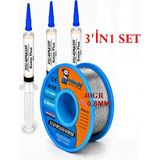 MHM Mechanic TY-V668 Lehim Teli 40 G 0,8 mm ve Krem Flux Yardımcı Set 3in1 Arada TK06