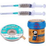 MHM Mechnc Krem Lehim Sıvı Lehim Mechanc Solder Paste 42GR 138C Lehim Emme Temizleme Teli 3,5mm