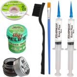 MHM Relıfe RL-402 Krem Lehim 183°C 40GR Havya Uç Temizleyici Flux Lehim Toplama CP-1515 Emme Teli Fırça SETI08