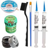 MHM Relıfe RL-402 Krem Lehim 183°C 40GR Havya Uç Temizleyici Flux Lehim Toplama CP-2515 Emme Teli Fırça SETI09