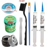MHM Relıfe RL-402 Krem Lehim 183°C 40GR Havya Uç Temizleyici Flux Lehim Toplama CP-2515 Emme Teli Fırça Yedili SET01