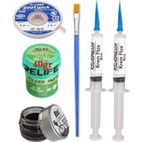 MHM Relıfe RL-402 Krem Lehim 183°C 40GR Havya Uç Temizleyici Flux Lehim Toplama CP-3015 Emme Teli Fırça SETI01