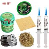 MHM Relıfe RL-402 Krem Lehim 183°C 40GR Havya Uç Temizleyici Seti Flux Lehim Toplama 2UUL-2015 Emme Teli Vs SET01