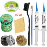 MHM Relıfe RL-402 Krem Lehim 183°C 40GR Havya Uç Temizleyici Seti Flux Lehim Toplama CP-1515 Emme Teli Fırça SET05