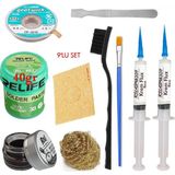 MHM Relıfe RL-402 Krem Lehim 183°C 40GR Havya Uç Temizleyici Seti Flux Lehim Toplama CP-3515 Emme Teli Fırça Vs SET01
