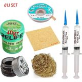 MHM Relıfe RL-402 Krem Lehim 183°C 40GR Havya Uç Temizleyici Seti Flux Lehim Toplama CP-3515 Emme Teli Vs SET04