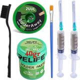 MHM Relıfe RL-402/ Krem Lehim Paste 183°C 40G Flux Lehim Toplama ve 2uul 2015 Emme Teli 2,0mm Lehimleme SETI21