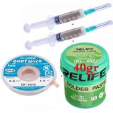 MHM Relıfe RL-402/ Krem Lehim Paste 183°C 40G ve Flux Lehim Toplama ve Cp 2515 Emme Teli Seti