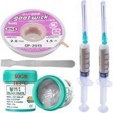 MHM Solder BST-506 Krem Lehim /best 50G Sıvı Lehim ve Flux Lehim Toplama Seti 2,0mm ve Metal Spatula SETI02