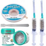 MHM Solder BST-506 Krem Lehim /best 50G Sıvı Lehim ve Flux Lehim Toplama Seti 2,5mm ve Metal Spatula SETI02