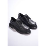 Mhoda Shoes Bağlamalı Makosen Ayakkabı Siyah