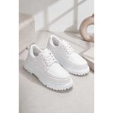 Mhoda Shoes Premium Rahat Bağlamalı Makosen Ayakkabı Beyaz