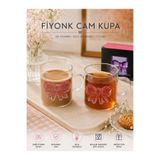 MHR LIFE 2’li pembe fiyonk cam kupa