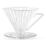 MHW-3BOMBER Kahve Damlatıcı, V60 Yeniden Kullanılabilir Koni Damla Demleme Kahve Filtre Kupası Barista için, PCTG Güvenli Malzeme, 1-2 Bardak, Şeffaf FC5805