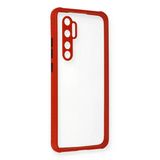 Mi 10 Lite Miami Şeffaf Silikon - Kırmızı