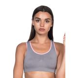 M,I 4024 Gri Spor Sütyen Büstiyer Kadın Bralette Dikişsiz Spor Kıyafeti Askısız Nefes Alır Koşu Yoga Jumping Fitness Gri M