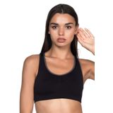 M,I 4024 Siyah Spor Sütyen Büstiyer Kadın Bralette Dikişsiz Spor Kıyafeti Askısız Nefes Alır Koşu Yoga Jumping Fitness Siyah S