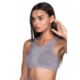 M,I 4026 Gri Spor Sütyen Büstiyer Kadın Bralette Dikişsiz Spor Kıyafeti Askısız Nefes Alır Koşu Yoga Jumping Fitness Gri S