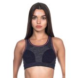 M,I 4026 Mavi Spor Sütyen Büstiyer Kadın Bralette Dikişsiz Spor Kıyafeti Askısız Nefes Alır Koşu Yoga Jumping Fitness Mavi M