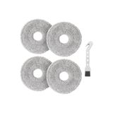 Mi Vacuum Mop S10 Plus / S20 Plus / X10 Plus / X20 Plus Robot Süpürge 4 Adet Mop Paspas Bez 1 Adet Temizlik Fırçası Yedek Parça Seti-5 Parça