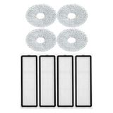 Mi Vacuum Mop X10 Plus / X20 Plus-S10 Plus / S20 Plus Robot Süpürge 4 Adet Hepa Filtre,4 Adet Mop Paspas Bez Yedek Parça Aksesuar Seti-8 Parça