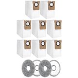 Mi Vacuum Mop X10 Plus / X20 Plus -S10 Plus / S20 Plus Robot Süpürge 4 Adet Mop Paspas Bez 8 Adet Toz Torbası Yedek Parça Seti-12 Parça